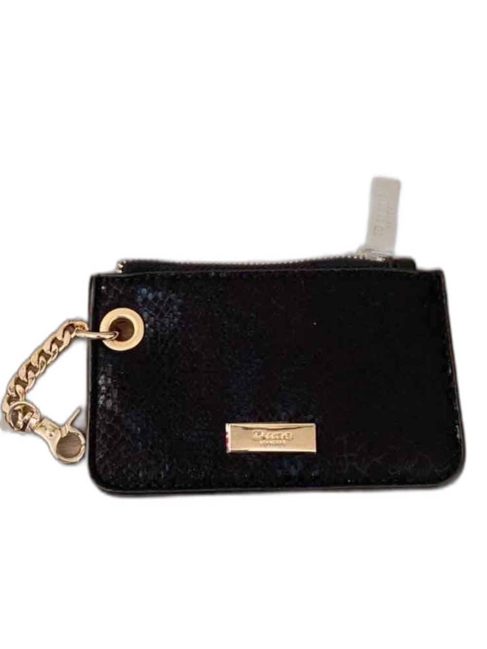 Dune Black Snakeskin Leather Coin Wallet LIKE NEW